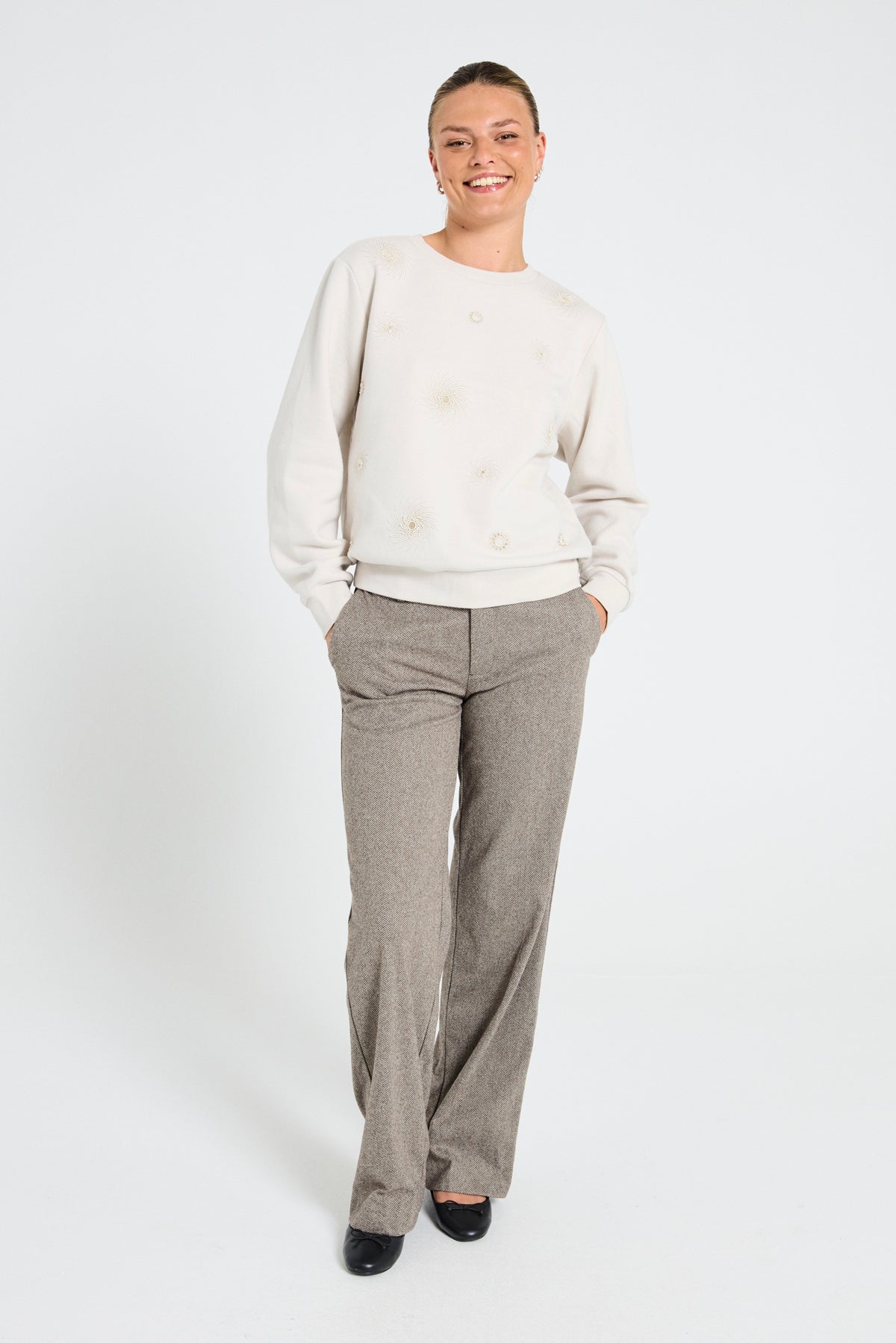 Freequent Light Grey Mel. W. Charcoal Me PANTS | FQSILLEN-PANT