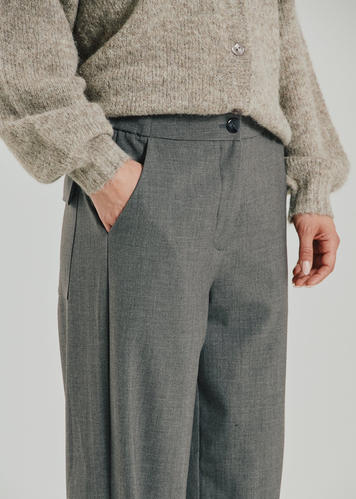 Freequent - FQSWIFT-PANTS - DARK GREY MELANGE