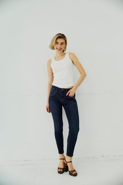 Freequent Dark Blue Denim PANTS | FQDASHY-JEANS