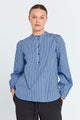 stribet blå bluse Freequent FQJOLIE-BLOUSE Wedgewood w. Salute