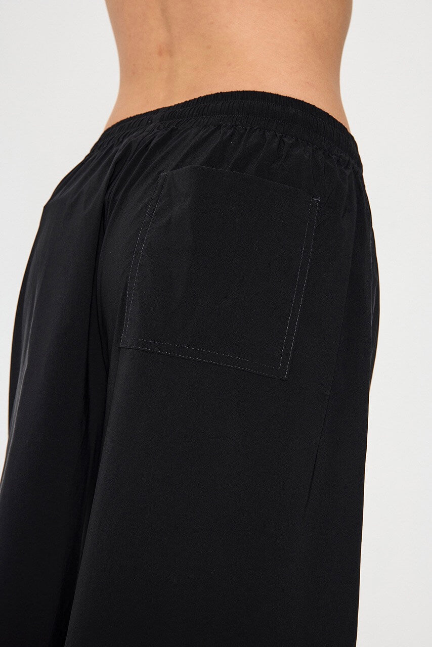 sorte culotte bukser med enkelt baglomme