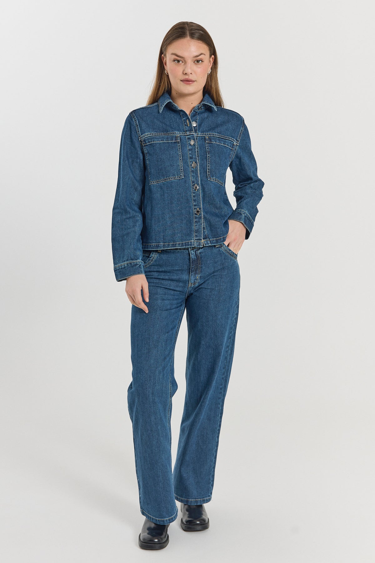 Freequent FQRINNA-PANTS | Medium Blue Denim