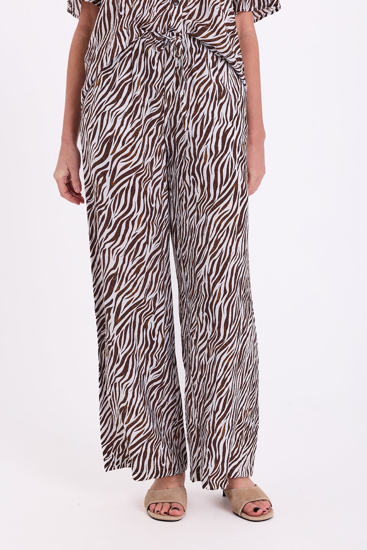 Freequent - FQMELE-PANTS - Brilliant White w. Coffee Bean