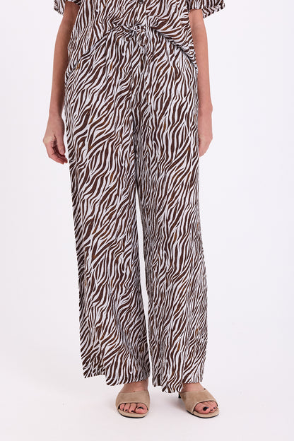 Freequent - FQMELE-PANTS - Brilliant White w. Coffee Bean