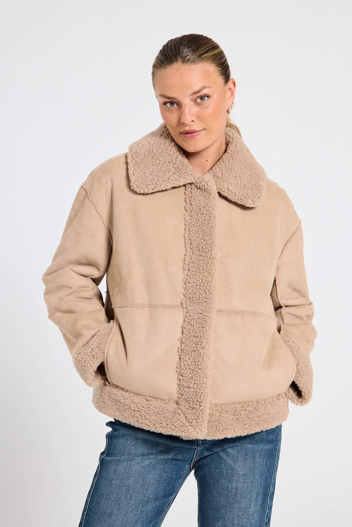 Freequent Simply Taupe OUTERWEAR | FQLAMBY-JACKET