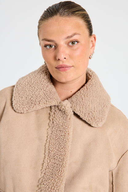 Freequent Simply Taupe OUTERWEAR | FQLAMBY-JACKET