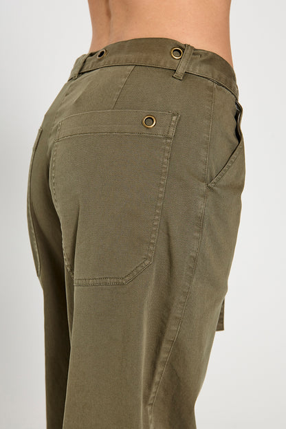 Freequent FQPACHINO-PANTS | Deep Lichen Green