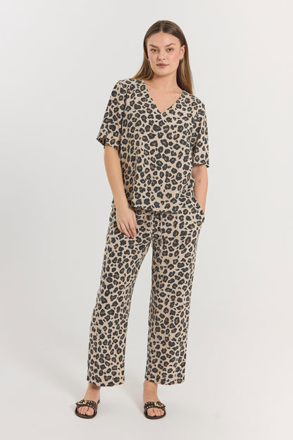 Freequent FQLAVISCO-BLOUSE | Sand Melange w. Black