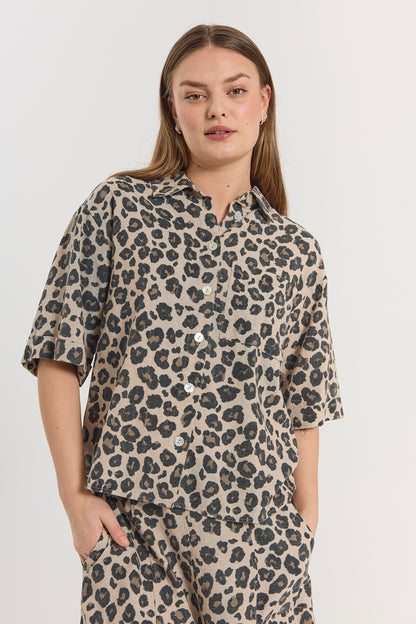 Freequent FQLAVISCO-BLOUSE | Sand Melange w. Black