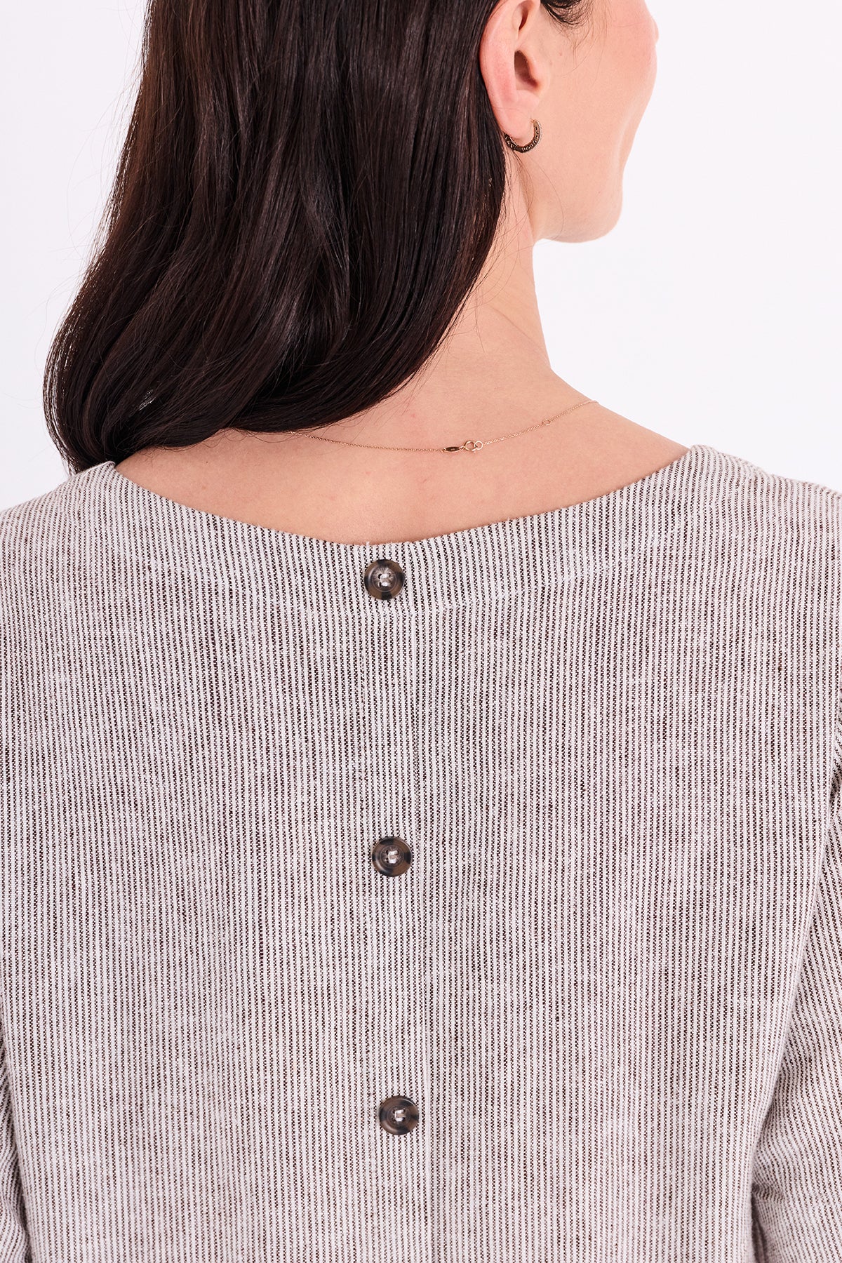 FQLAVA-DRESS - COFFEE BEAN W. STAR OFF-WHITE