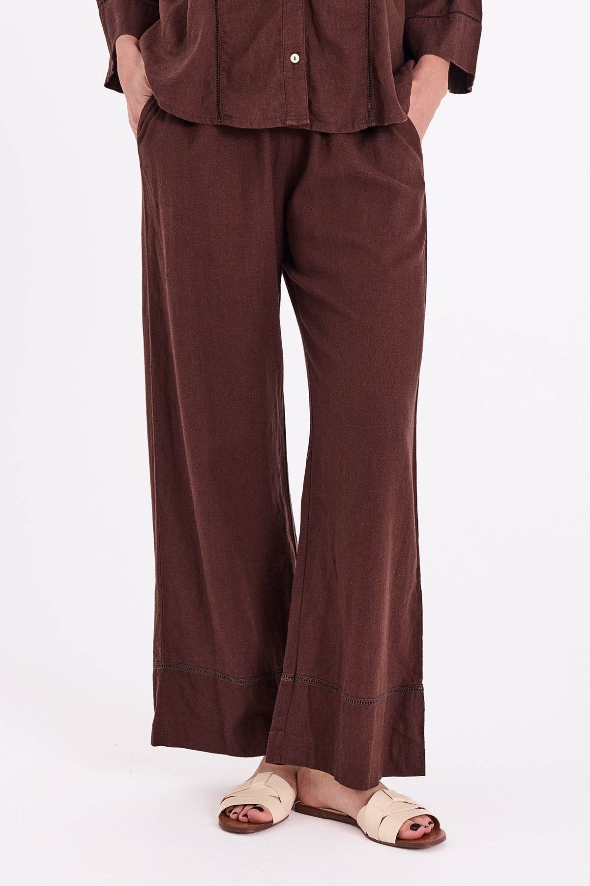 Freequent FQLALUNA-PANTS - COFFEE BEAN