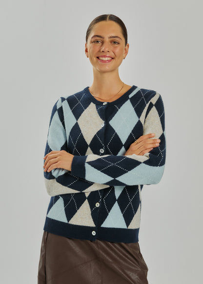 Freequent - FQSIBYLL-CARDIGAN - Navy Blazer w.Chambray bl. mel.