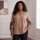 Cassiopeia – Filine bluse Brown combi