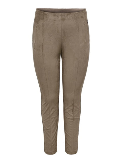 brune leggings i imiteret ruskind fra only carmakoma