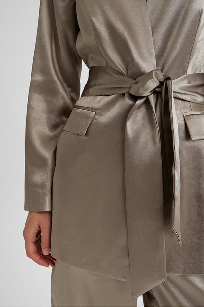 Freequent Desert Taupe Metallic INDOOR JACKETS | FQSATIN-BLAZER
