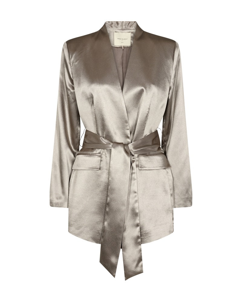 Freequent Desert Taupe Metallic INDOOR JACKETS | FQSATIN-BLAZER