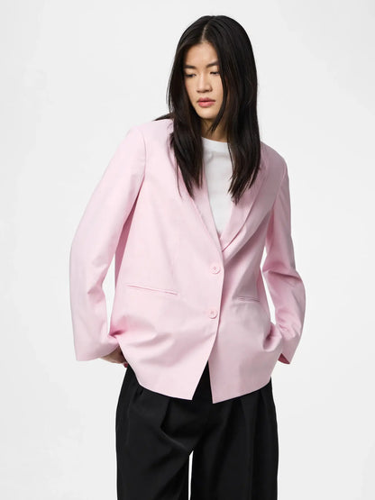 PCROSA LS LOOSE BLAZER NOOS BC - Roseate Spoonbill