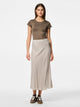 PIECES PCNYA Long Skirt | Moon Rock Cloud Dancer