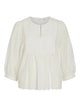 VILA broderet bluse med 3/4 ærmer – creme