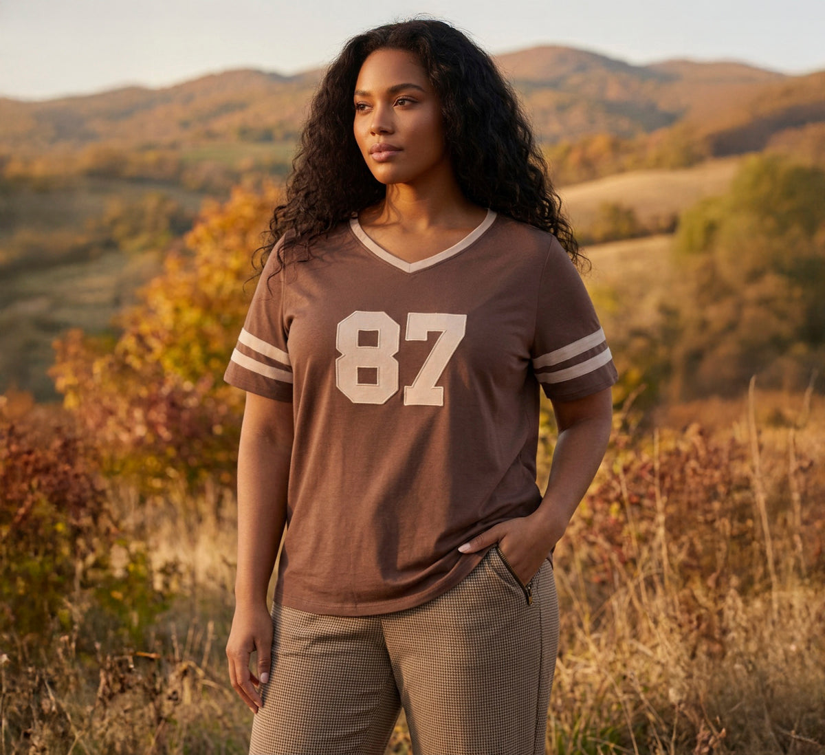 Cassiopeia - Gamette T-Shirt - BROWN COMBI