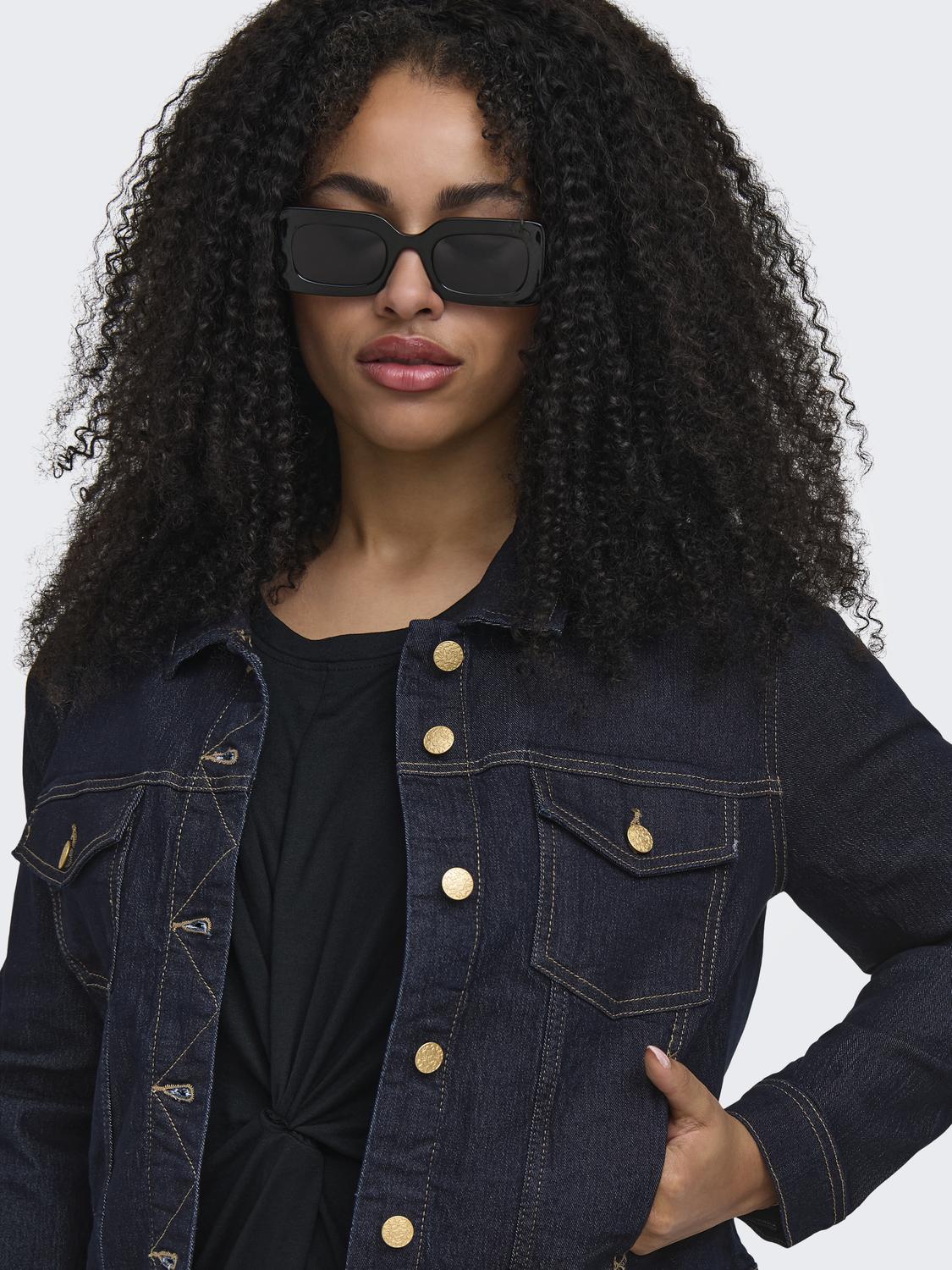 Only Carmakoma - Carwespa - Jakke - Dark blue denim