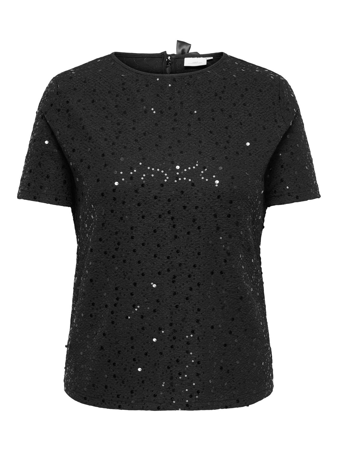 Only Carmakoma - Carwham 2/4 O-neck Seq - T-Shirt - Black