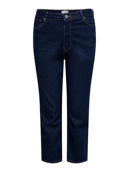 mørkeblå jeans ONLY Carmakoma CAREMILY ANK jeans Dark Blue Denim Rinse