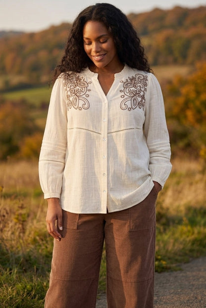HEVANNA SHIRT OFF WHITE COMBI