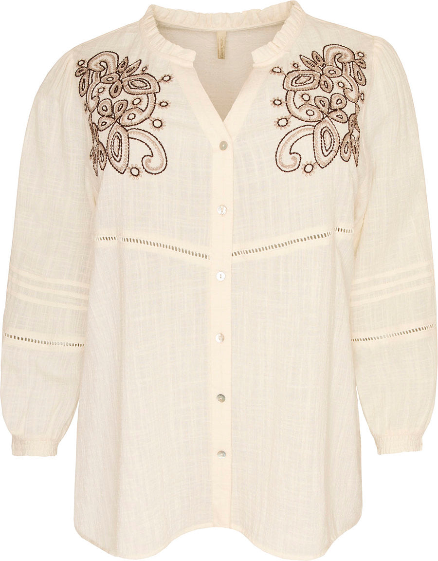 HEVANNA SHIRT OFF WHITE COMBI