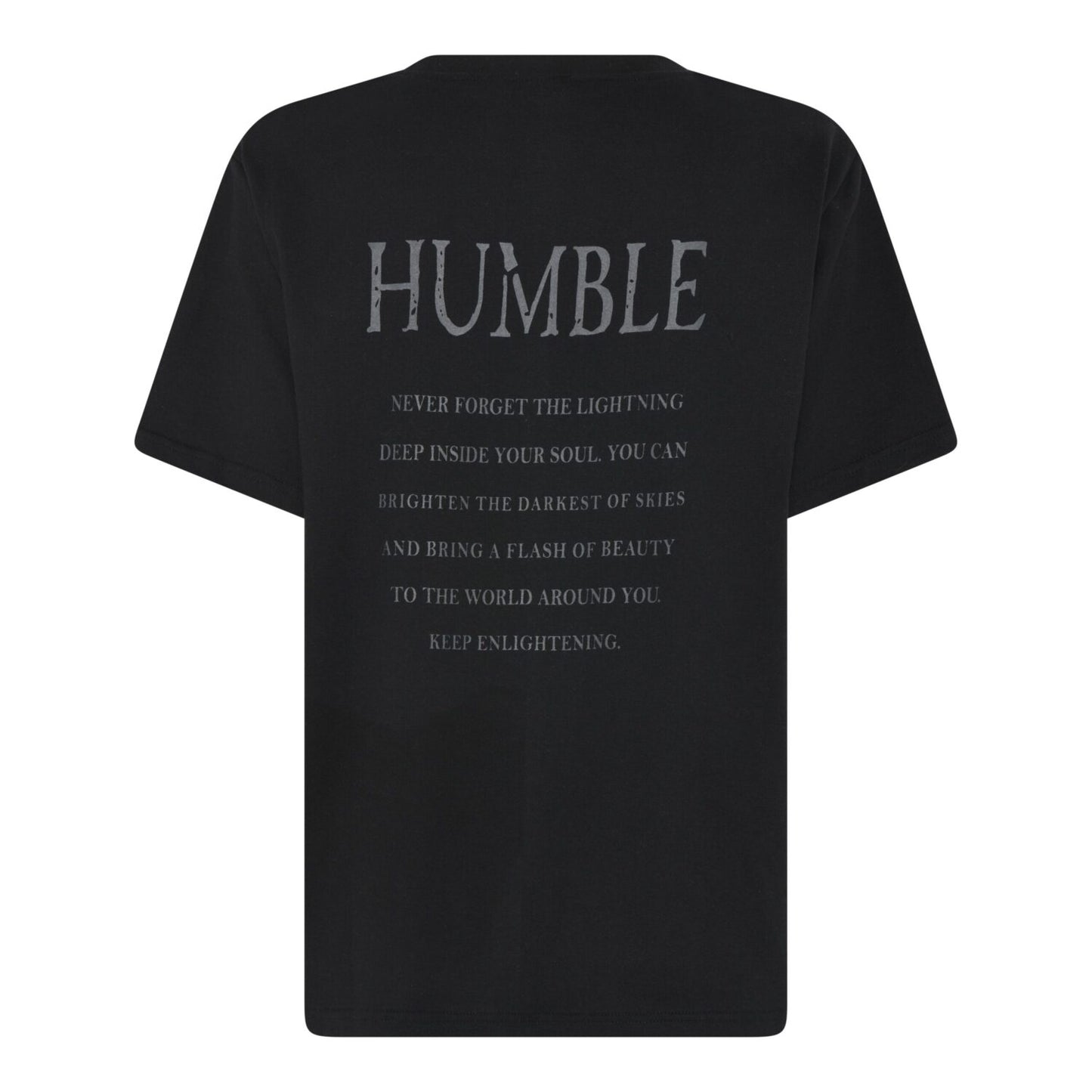 Humble sort t-shirt med tekst på ryggen HAVENHBS TEE Black