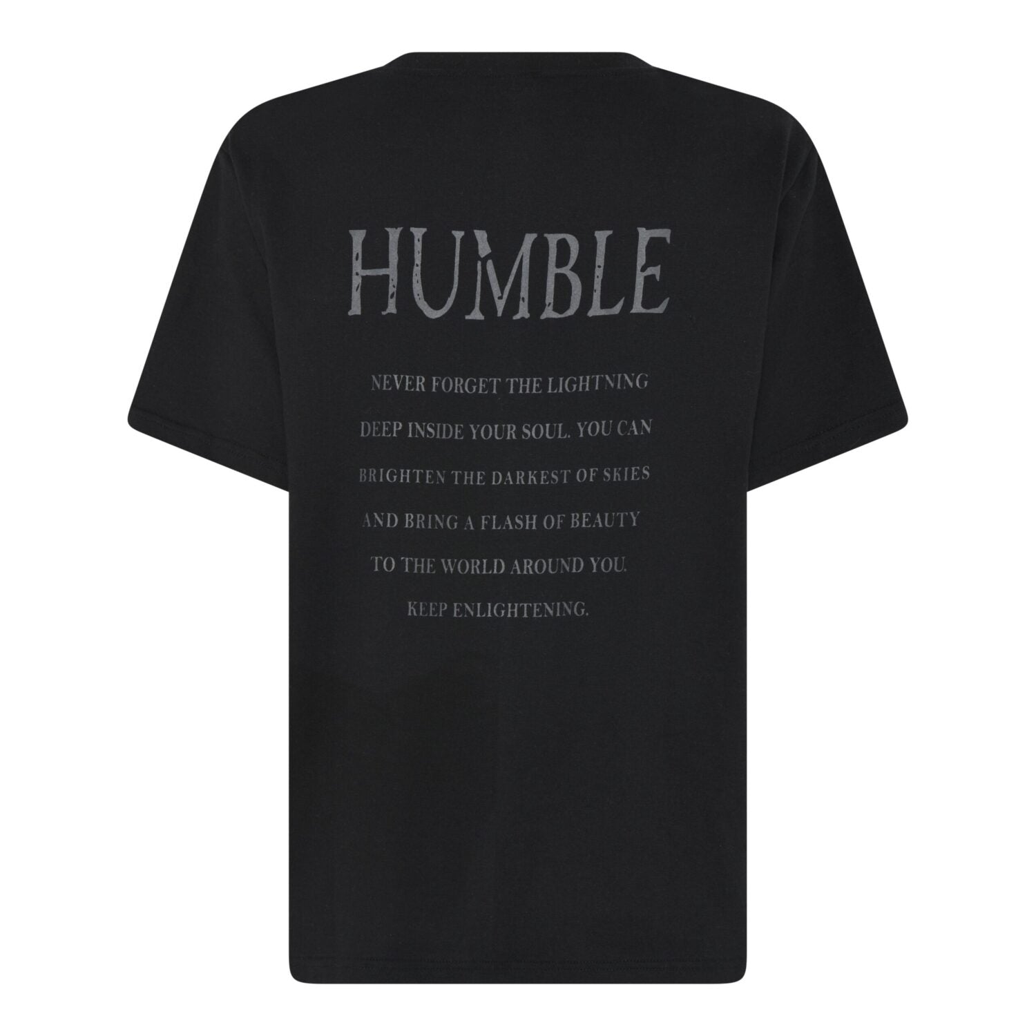 Humble sort t-shirt med tekst på ryggen HAVENHBS TEE Black