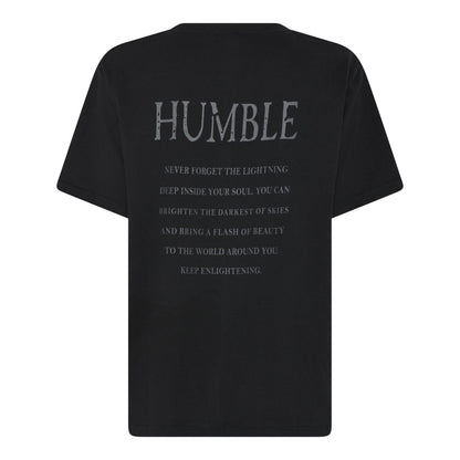 Humble sort t-shirt med tekst på ryggen HAVENHBS TEE Black