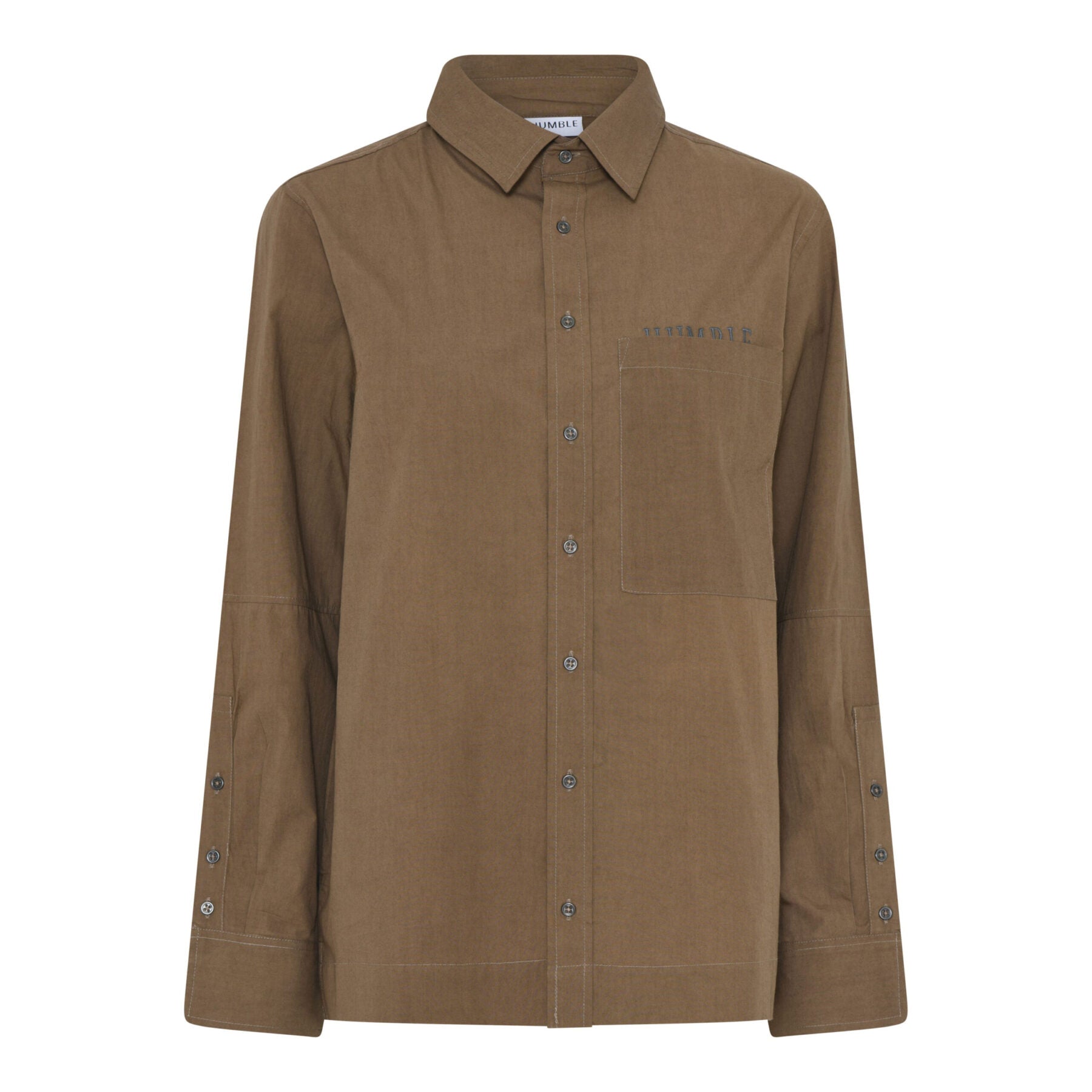 Humble brun skjorte med diskrete knapper brystlomme og fine syninger HOLDENHBS SHIRT Cub