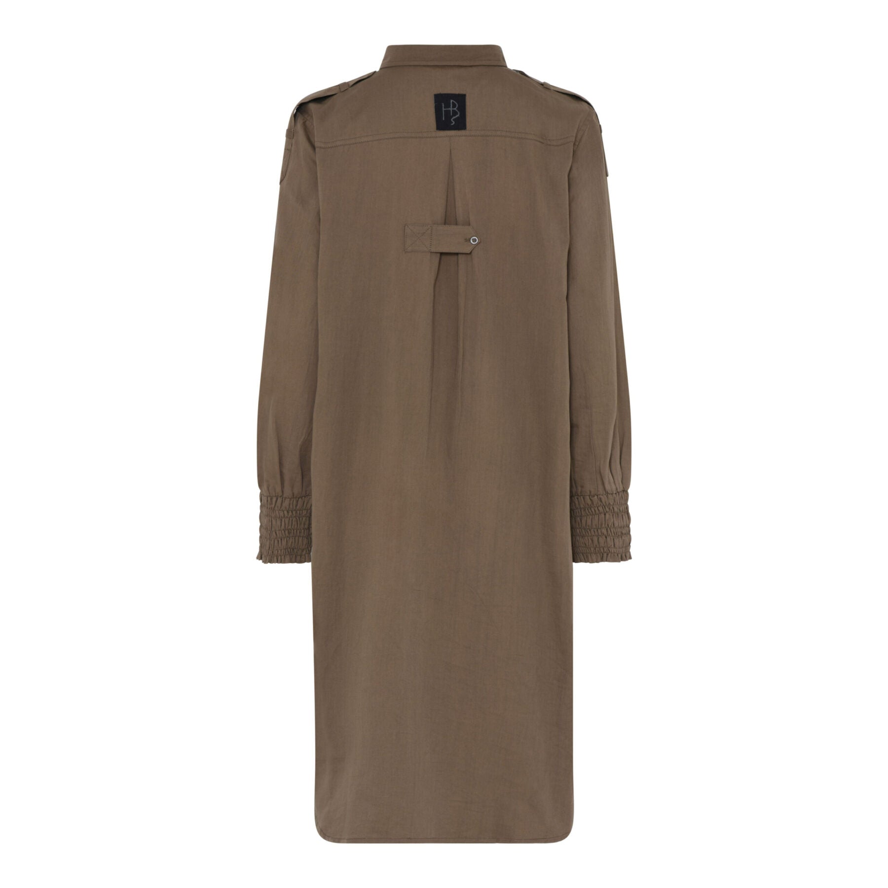 Humble brun skjortekjole knappedetalje og logo på ryggen HONEYHBS DRESS Cub