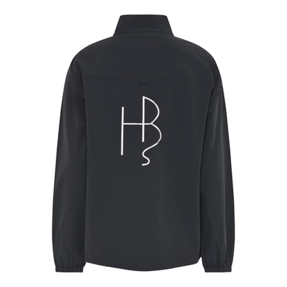 Humble mørkegrå jakke med stort logo på ryggen HUNTERHBS JACKET Phantom