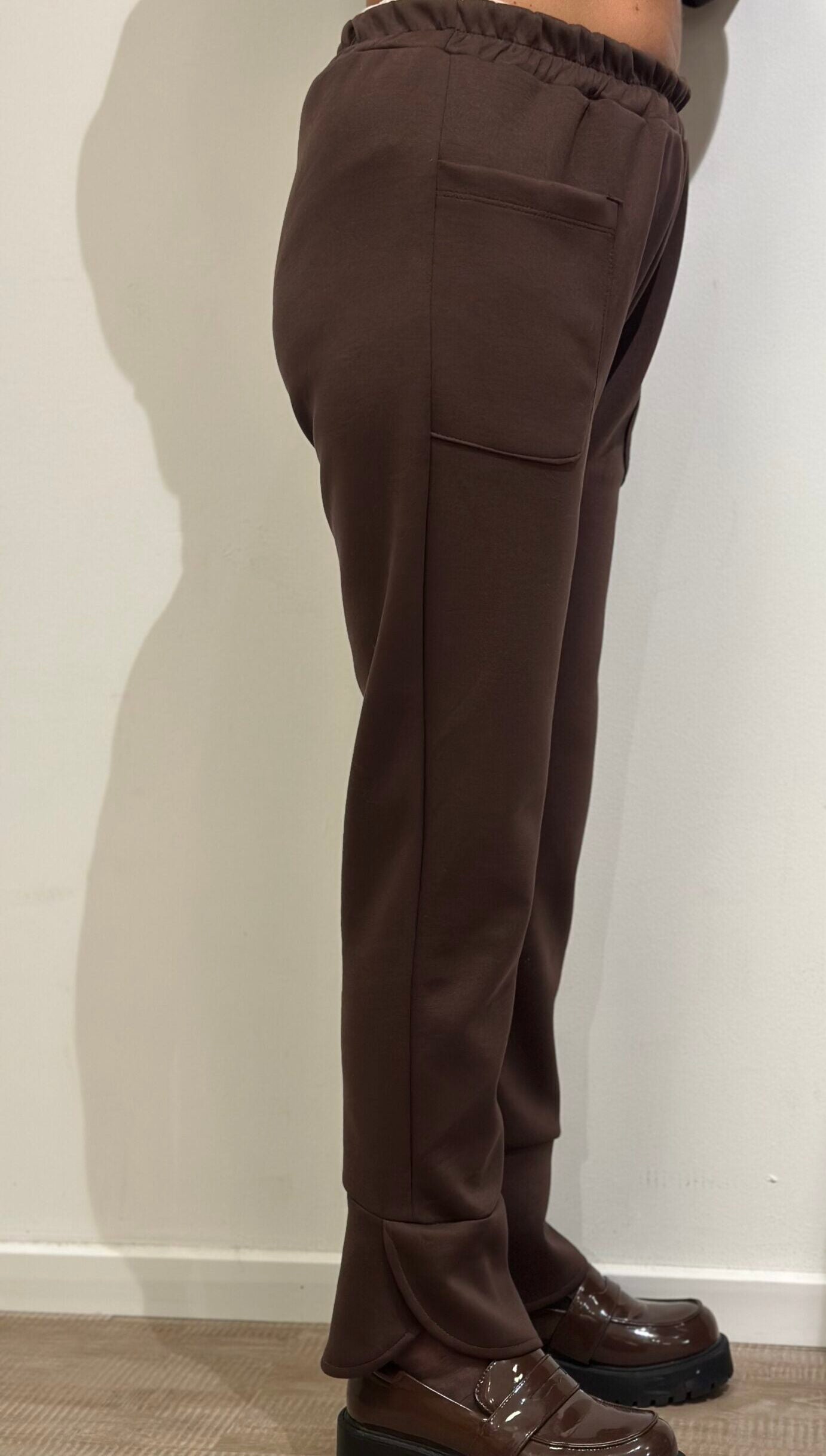 MIND by lene bukser med elastik i taljen | brun