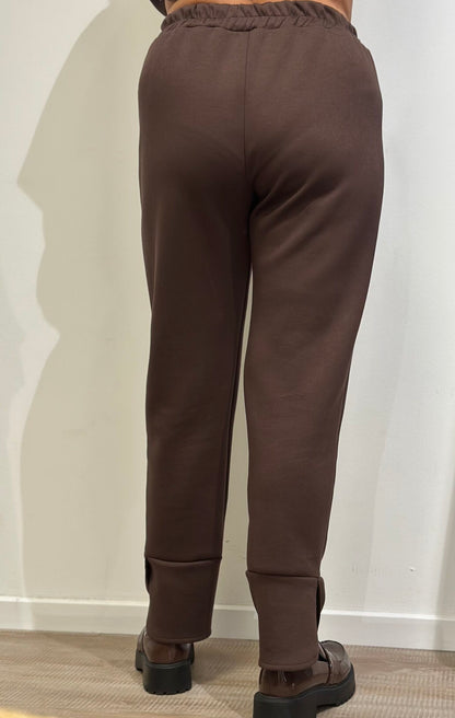 MIND by lene bukser med elastik i taljen | brun