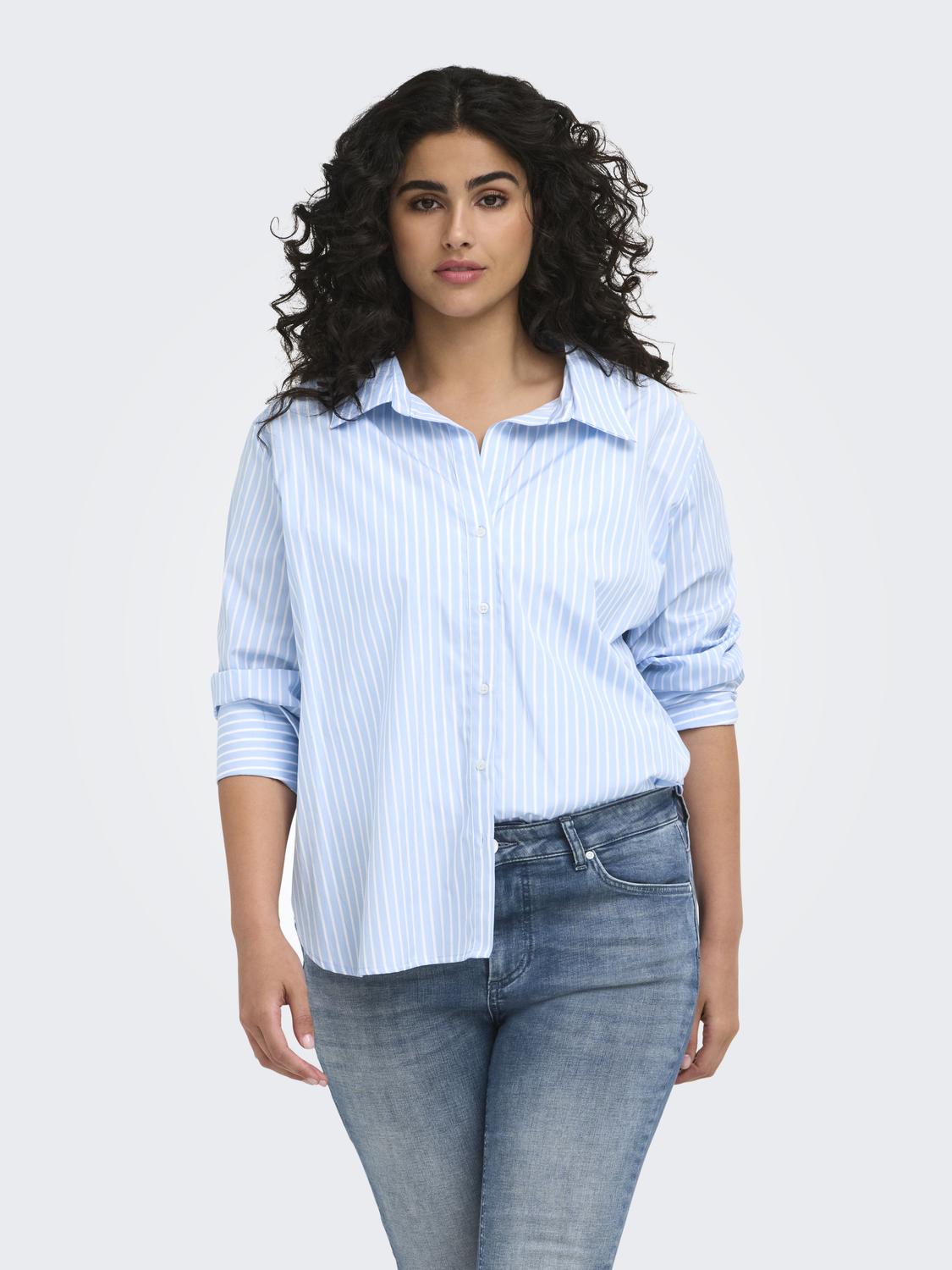 Only Carmakoma - Caroregon - Skjorte - Soft Chambray