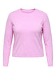 ONLY Carmakoma CARLOYAL LS ONECK PULLOVER KNT | Super Pink Melange