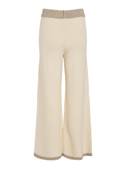VILA VISONJA HW  WIDE PANTS/KA/PTT | Birch CONTRAST