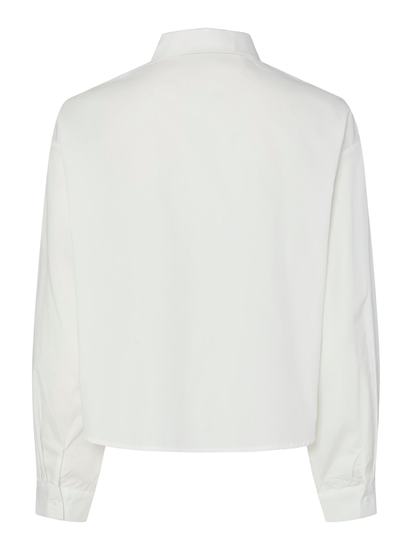 kort hvid skjorte t-shirt PIECES PCSILENE LS SHIRT WVN Cloud Dancer