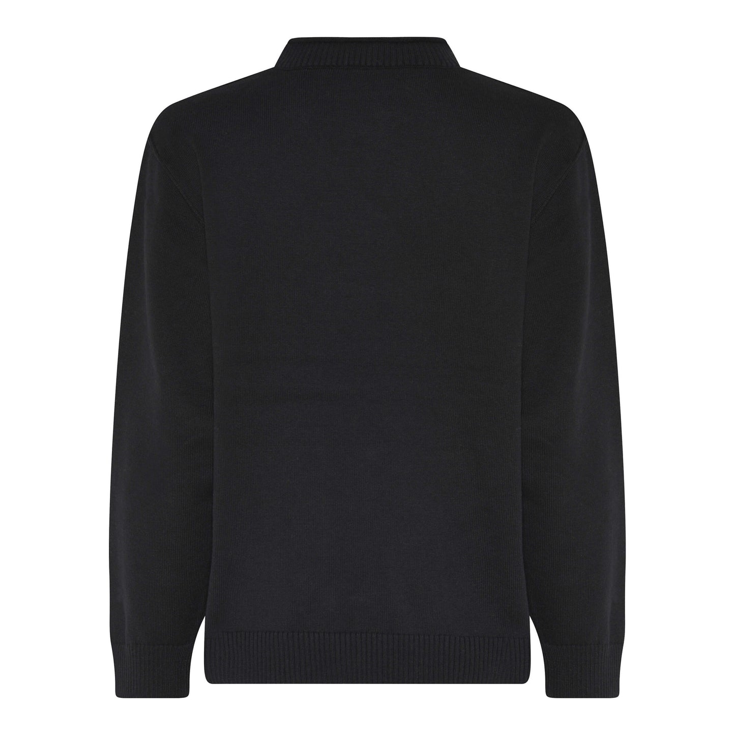 ryggen af sort strik med ribkanter. Humble JazzHBS pullover Black