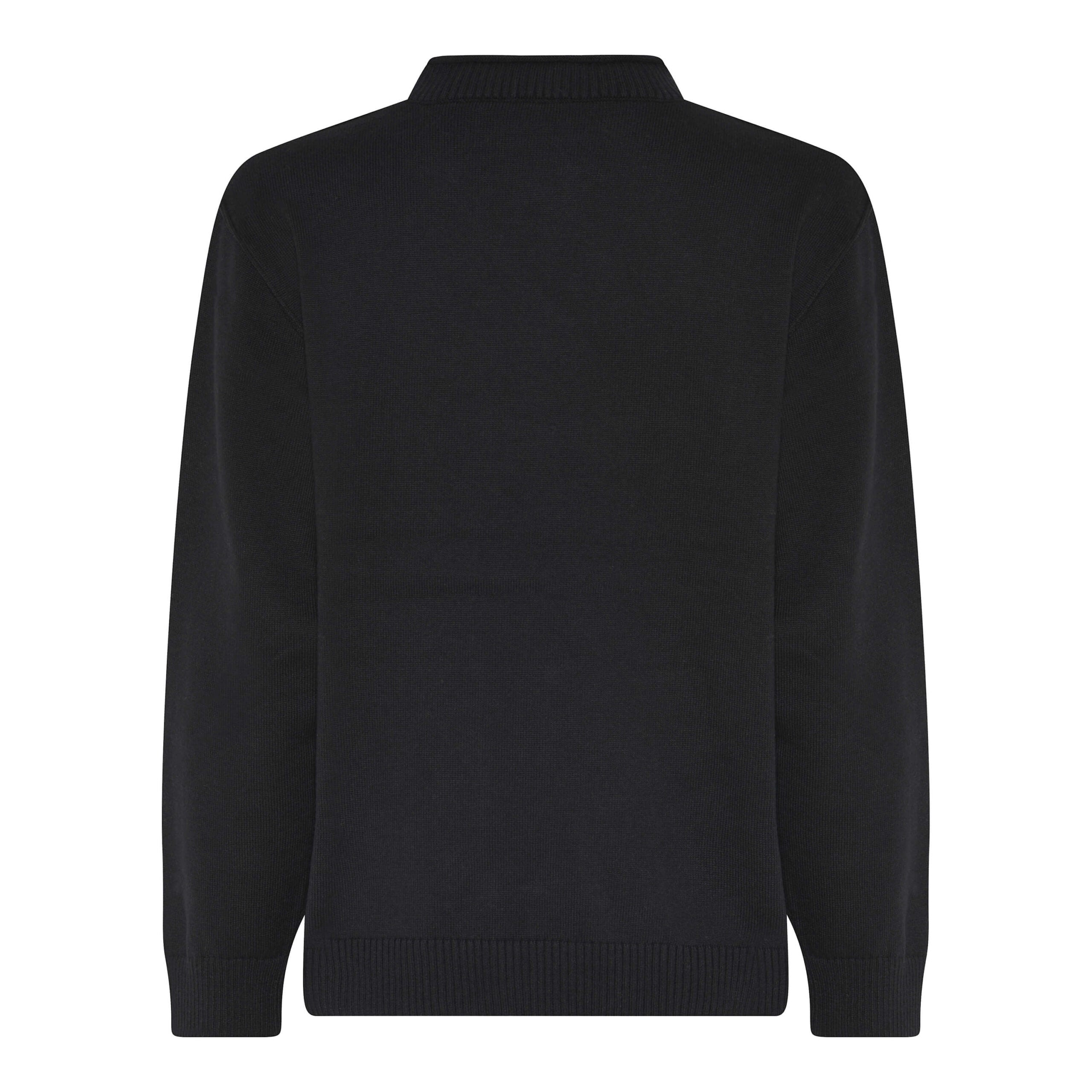 ryggen af sort strik med ribkanter. Humble JazzHBS pullover Black