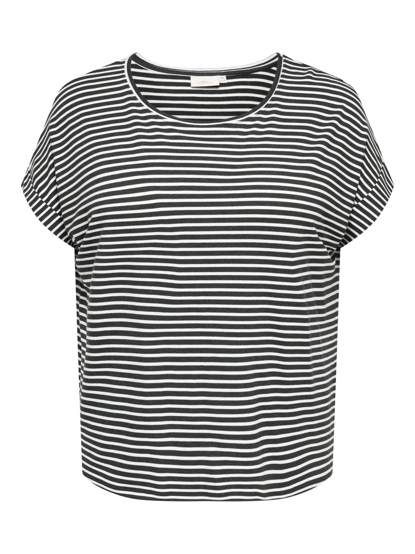 ONLY Carmakoma CARMOSTER STRIPE S/S O-NECK TOP JRS NOOS | Night Sky CLOUD DANCER