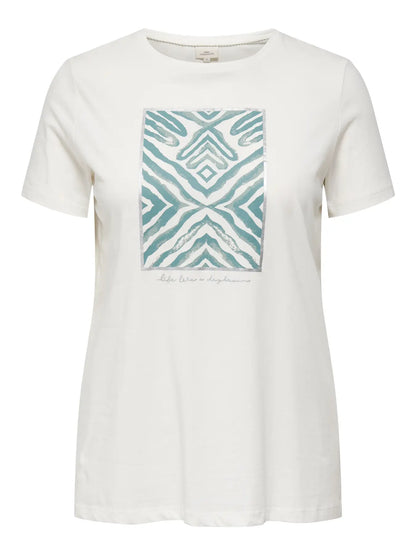 ONLY Carmakoma CARBOOSTERY TEE | Cloud Dancer Tribe