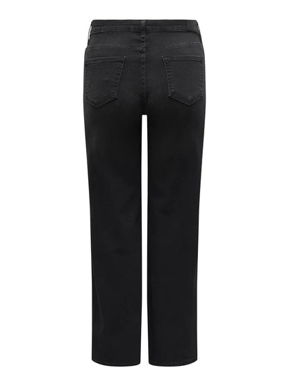 ONLY Carmakoma CARWILLY HW WIDE JEANS | Black Denim
