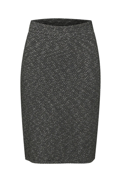 Sort glitrende kort nederdel Kaffe KAtippie Skirt Black/Chalk mini check
