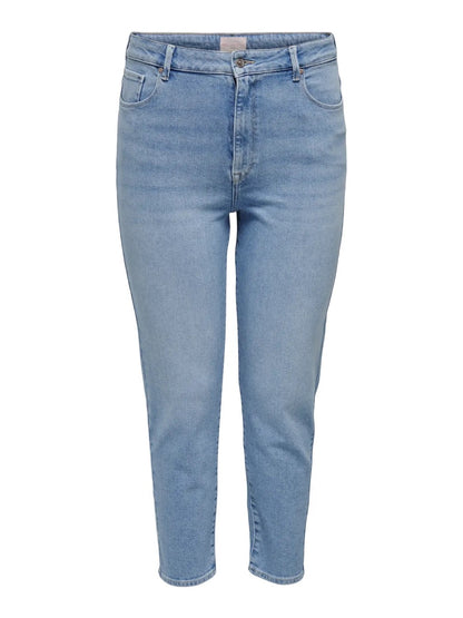 straight fit lyseblå jeans ONLY Carmakoma CAREMILYSTRETCH jeans Light Blue Denim