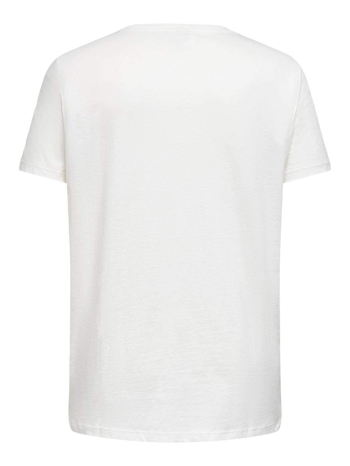 Only Carmakoma - Carmaebell - T-shirt - Cloud Dancer
