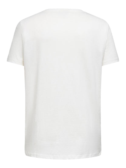 Only Carmakoma - Carmaebell - T-shirt - Cloud Dancer